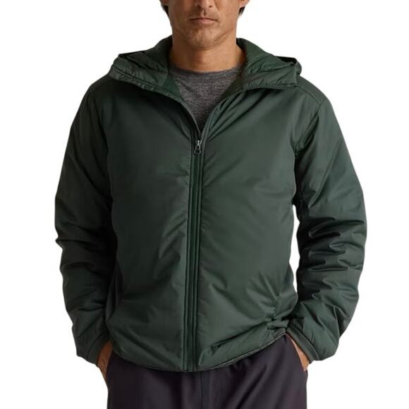 New Quince Men’s Hybrid Lightweight Insulated Hooded Jacket Verdant Pine Sz M - Picture 1 of 13